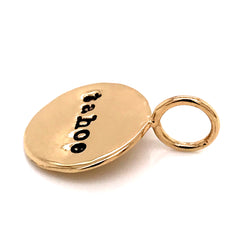 "tahoe" Stamped Gold Plated Round Pendant