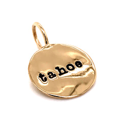 "tahoe" Stamped Gold Plated Round Pendant