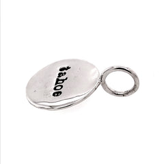 "tahoe" Stamped Sterling Silver Round Pendant