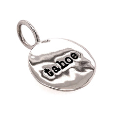 "tahoe" Stamped Sterling Silver Round Pendant