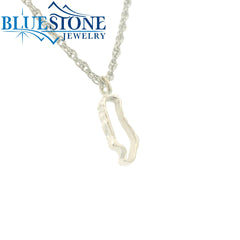 Small Silver Donner Lake Pendant