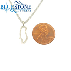 Small Silver Donner Lake Pendant