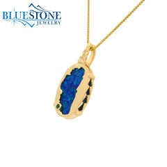 Sterling Silver with 14 Karat Yellow Gold Plating Lake Tahoe Reversibl