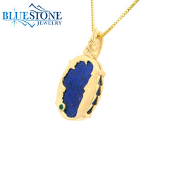 Sterling Silver with 14 Karat Yellow Gold Plating Lake Tahoe Reversibl