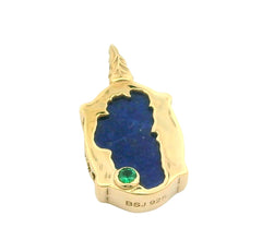 Sterling Silver with 14 Karat Yellow Gold Plating Small Lake Tahoe Rev