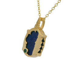 Sterling Silver with 14 Karat Yellow Gold Plating Small Lake Tahoe Rev