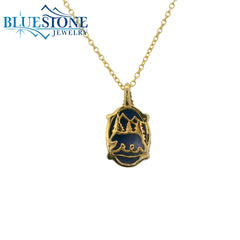 Sterling Silver with 14 Karat Yellow Gold Plating Small Lake Tahoe Rev