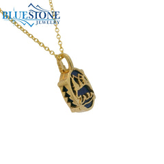 Sterling Silver with 14 Karat Yellow Gold Plating Small Lake Tahoe Rev