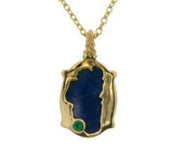 Sterling Silver with 14 Karat Yellow Gold Plating Small Lake Tahoe Rev