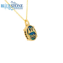 Sterling Silver with 14 Karat Yellow Gold Plating Small Lake Tahoe Rev