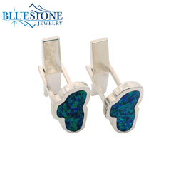 Medium Silver Lake Tahoe Cuff Links with Opals