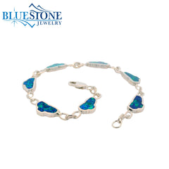 Sterling Silver Opal Lake Tahoe Tennis Bracelet- 7 Inches