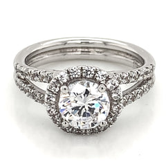 14 Karat White Gold Engagement Ring