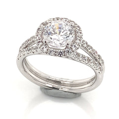 14 Karat White Gold Engagement Ring
