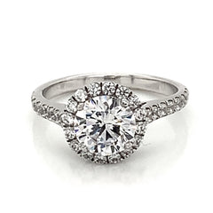 14 Karat White Gold Engagement Ring