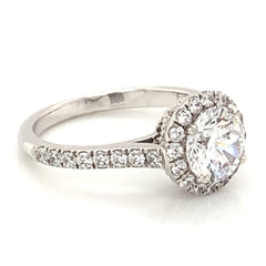 14 Karat White Gold Engagement Ring