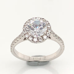 14 Karat White Gold Engagement Ring