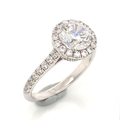 14 Karat White Gold Engagement Ring