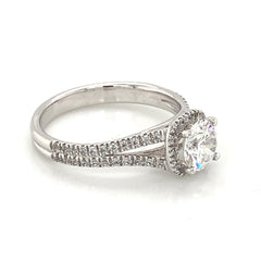 14 Karat White Gold Engagement Ring