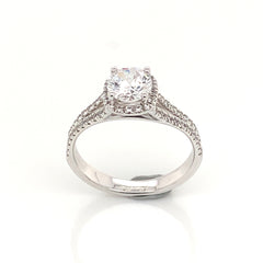 14 Karat White Gold Engagement Ring