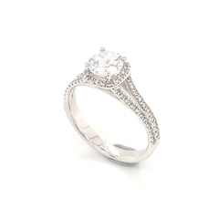 14 Karat White Gold Engagement Ring