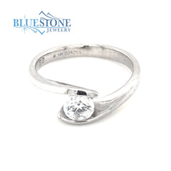 14 Karat White Gold Engagement Ring