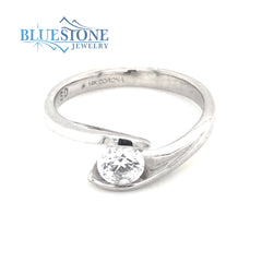 14 Karat White Gold Engagement Ring