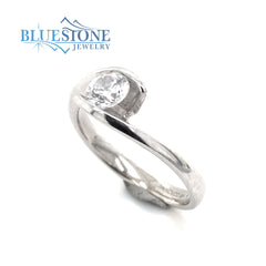 14 Karat White Gold Engagement Ring