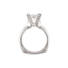 Platinum 1.00 Carat Custom Princess Cut Diamond Engagement Ring