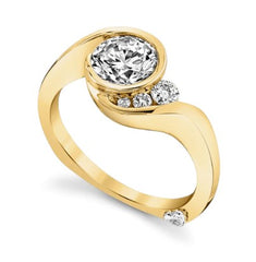 14 Karat White Gold Diamond Engagment Ring