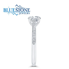 14K White Gold Solitare Diamond Engagement Ring- Special Order Only