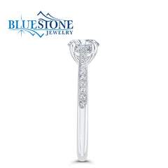 14K White Gold Solitare Diamond Engagement Ring- Special Order Only