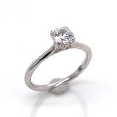 14K White Gold 0.75ct Round Diamond Engagement Ring- Special Order Only