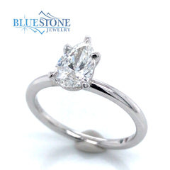 14kt White Gold Diamond Ring- Size 7