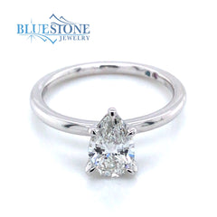 14kt White Gold Diamond Ring- Size 7