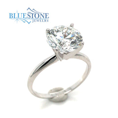 14kt White Gold 3.09ct Diamond Engagement Ring-Size 7