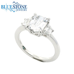 14kt White Gold Diamond Engagement Ring- SAMPLE- Special Order Only