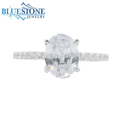 14kt White Gold Diamond Engagement Ring- SAMPLE- Special Order Only