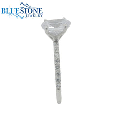 14kt White Gold Diamond Engagement Ring- SAMPLE- Special Order Only