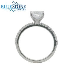 14kt White Gold Diamond Engagement Ring- SAMPLE- Special Order Only