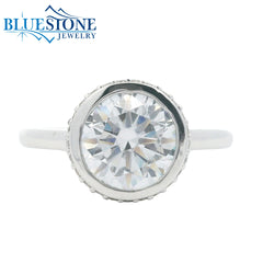 14kt White Gold Diamond Engagement Ring- SAMPLE- Special Order Only