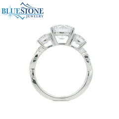 Sterling Silver SAMPLE Ring for our 14 Karat White Gold 2.00 Carat 8.2