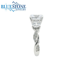 Sterling Silver SAMPLE Ring for our 14 Karat White Gold 2.00 Carat 8.2