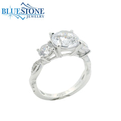 Sterling Silver SAMPLE Ring for our 14 Karat White Gold 2.00 Carat 8.2