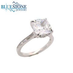 SAMPLE 14kt White Gold Diamond Engagement Ring- Size 6.5