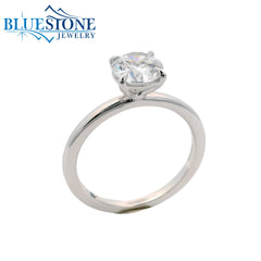 SAMPLE 14kt White Gold Diamond Engagement Ring- Size 6.5