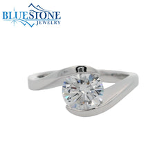 SAMPLE 14kt White Gold Diamond Engagement Ring- Size 6.75