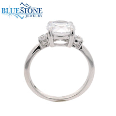 SAMPLE 14kt White Gold Diamond Engagement Ring- Size 6.5