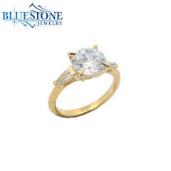 14KYG Engagement Ring w/ 2.00ct Round LAB Diamond- Size 6.5