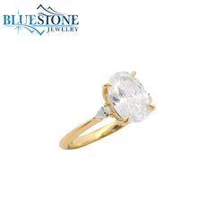 14KWG Engagement Ring w/ 2.00ct Oval LAB Diamond- Size 6.5